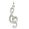 Colgante Clave de Sol 32mm Plata