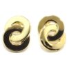Pendientes 2 aros entrelazados oro amarillo