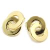 Pendientes 2 aros entrelazados oro amarillo