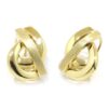 Pendientes 3 curvas cruzadas oro