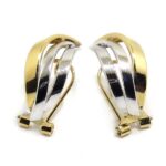 Pendientes flamigeros oro bicolor