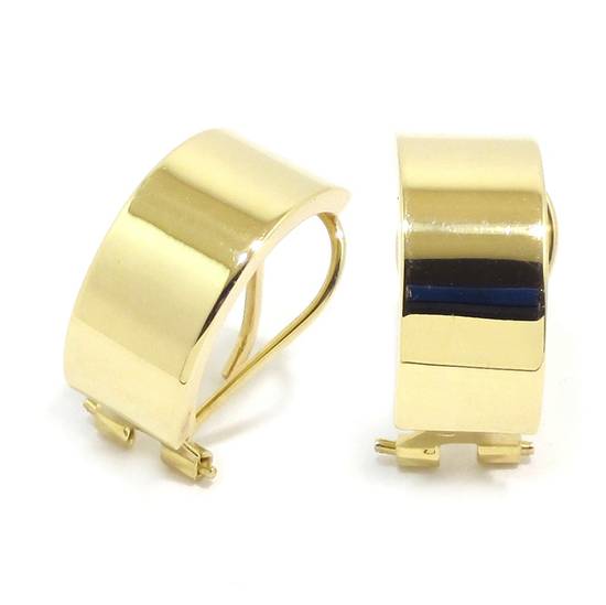 Pendientes envolventes curvos rectos oro