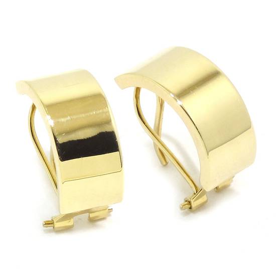 Pendientes envolventes curvos rectos oro - Imagen 2