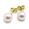 Pendientes perla cultivada 7mm oro