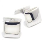 Gemelos cuadrados oro blanco