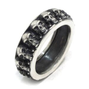 Anillo Calaveras Plata envejecida