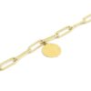 Pulsera chapa colgante forzada larga oro