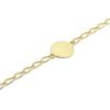 Pulsera chapa redonda barbada oro