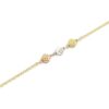 Pulsera chapitas tricolor oro
