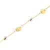 Pulsera chapitas y bolitas oro