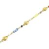Pulsera estrellas y bolitas colores oro