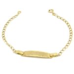 Pulsera identidad oro amarillo 160mm