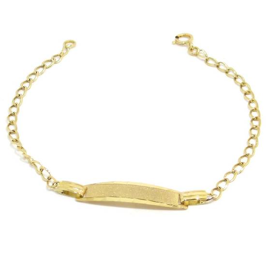 Pulsera identidad oro amarillo 160mm