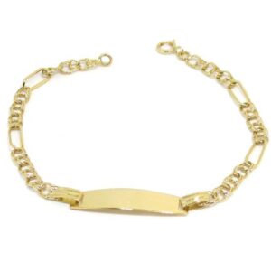 Pulsera identidad oro amarillo 161mm