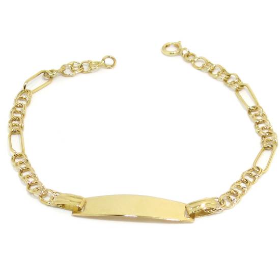 Pulsera identidad oro amarillo 161mm