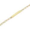 Pulsera identidad oro amarillo 185mm