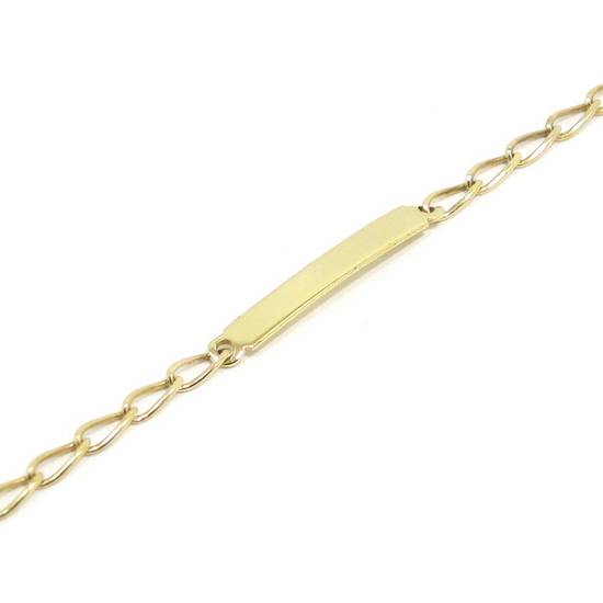 Pulsera identidad oro amarillo 185mm