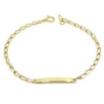 Pulsera identidad oro amarillo 185mm