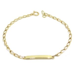 Pulsera identidad oro amarillo 185mm