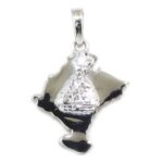 Colgante mapa Navarra San Fermin 23mm plata