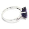 Anillo amatista oval 11x8 diamantes oro