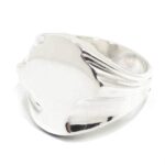 Anillo sello Mapa Navarra plata