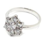 Anillo orla 9 diamantes oro