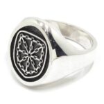Anillo Sello Cadenas de Navarra plata
