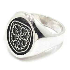 Anillo Sello Cadenas de Navarra plata