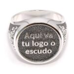 Anillo sello Redondo personalizable plata