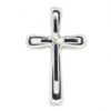 Colgante cruz doble plata 37mm grande