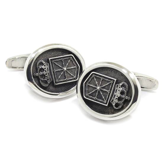 Gemelos ovalados escudo oficial navarra 20mm