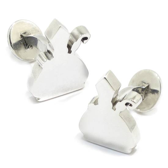 Gemelos San Fermin silueta 20mm plata
