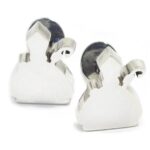 Gemelos San Fermin silueta 20mm plata