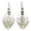Pendientes ovalos largos colgantes 55mm plata