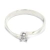 Anillo solitario diamante brillante 0.15ct garras oro