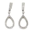Pendientes colgantes lagrima diamantes oro