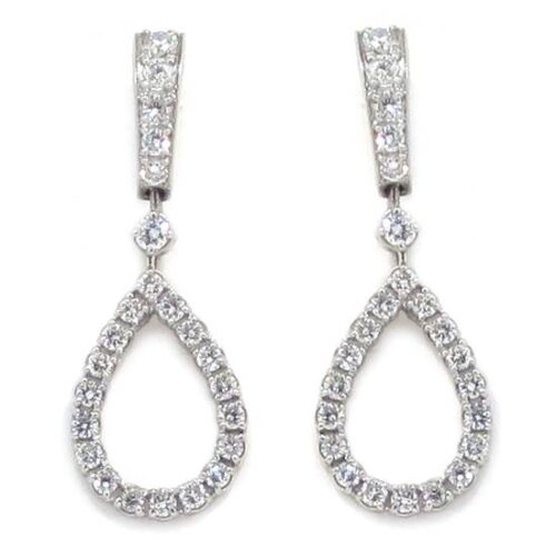 Pendientes colgantes lagrima diamantes oro