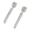 Pendientes colgantes barra diamantes oro