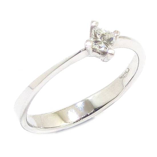 Anillo solitario diamante princesa 0.18ct Oro