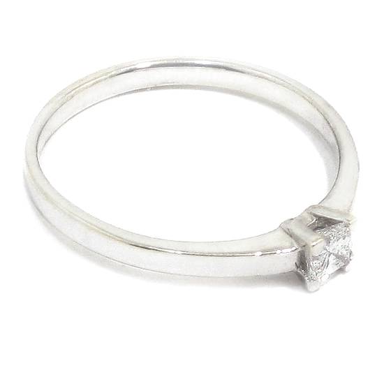 Anillo solitario diamante princesa 0.18ct Oro