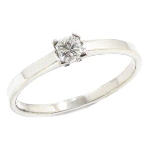 Anillo solitario diamante princesa 0.18ct Oro