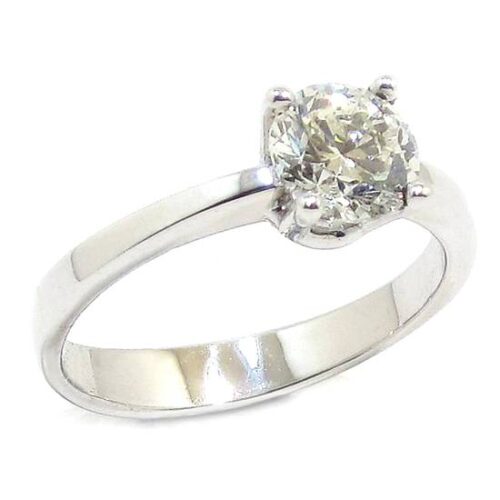 Anillo solitario diamante HPHT brillante 1.07ct garras