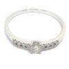 Anillo solitario diamante brillante 0.12ct con diamantes