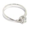 Anillo solitario diamante brillante 0.37ct garras oro