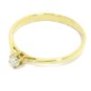 Anillo solitario diamante brillante 0.10ct garras oro