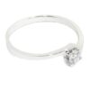 Anillo solitario diamante brillante 0.18ct garras oro
