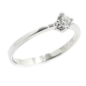 Anillo solitario diamante brillante 0.21ct garras cruz