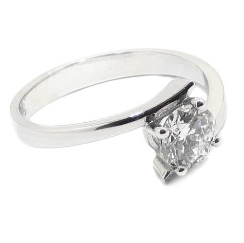 Anillo solitario diamante CVD brillante 0,70ct garras