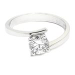 Anillo solitario diamante CVD brillante 0,70ct garras